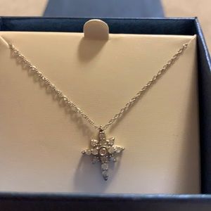 NWT Effy starburst Diamond necklace 14k